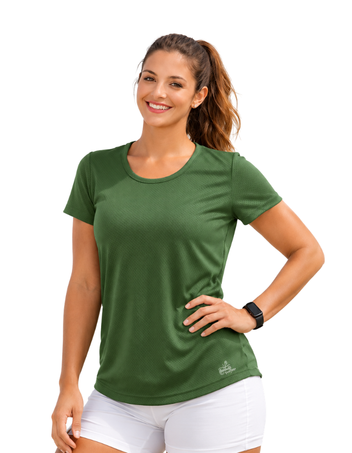 Blusa manga curta Tecido poliamida Verde - Tamanho M